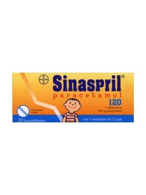 Sinaspril paracetamol 16 kauwtabletten