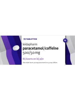 Paracetamol & coffeïne 50 tabletten Leidapharm®
