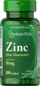 Puritan Pride Gluconate Zinc 50 mg 100 comprimés 2060