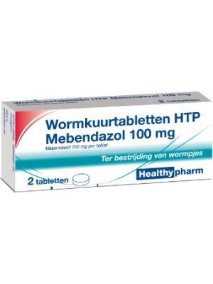 Healthypharm Wormkuurtabletten HTP Mebendazol 100 mg 6 stuks